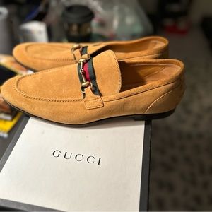 Men Gucci Loafers-Mustard